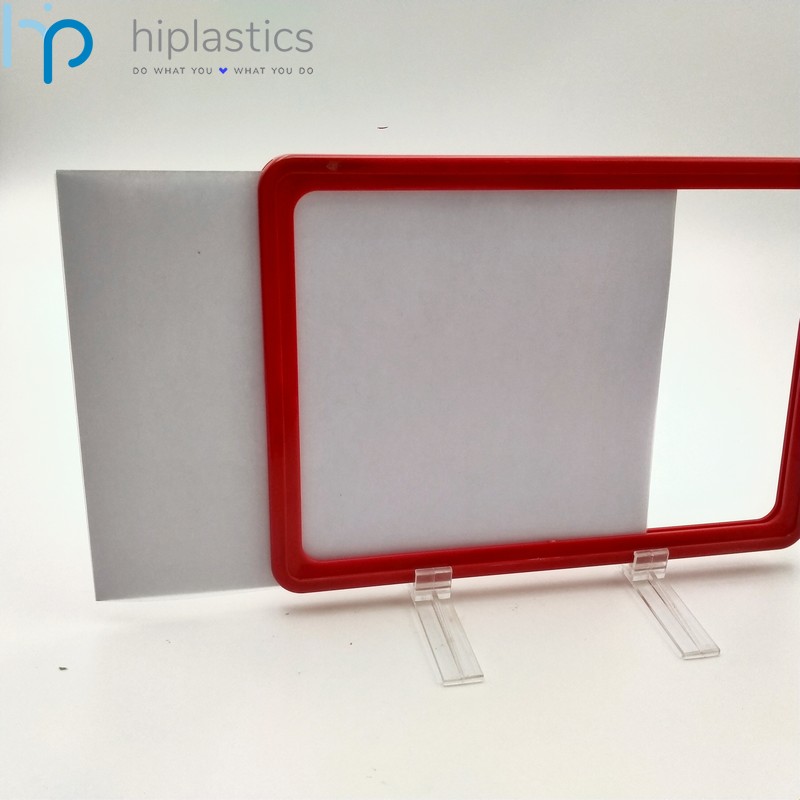 Hiplastics DBAM A5 PVC use the A5 frame for Supermarket Display