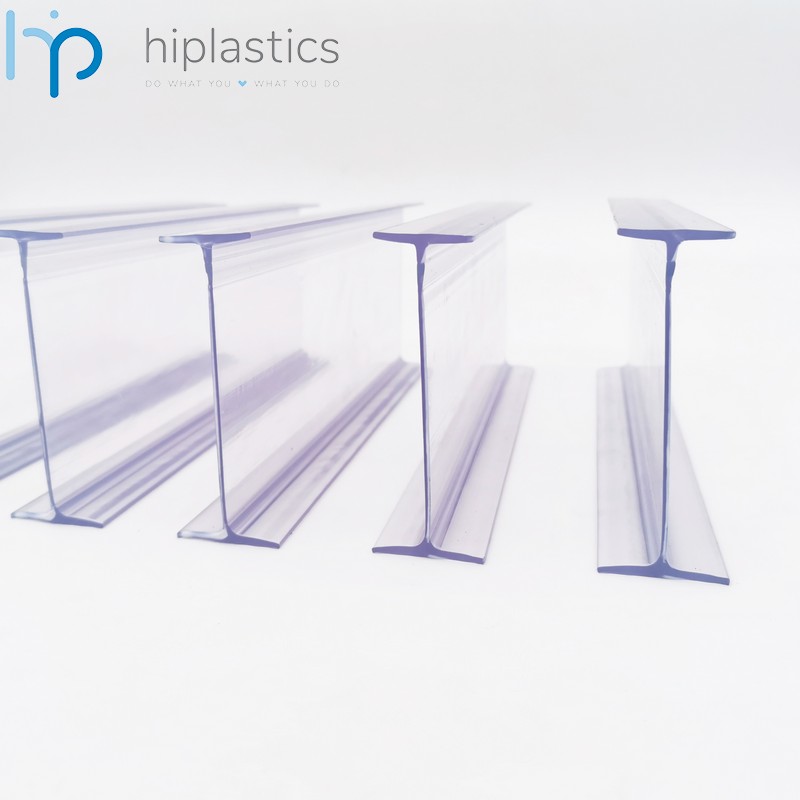 Hiplastics SLANTPROFIL80E Extruded Plastic Divider with Adhesive for Shelf Management