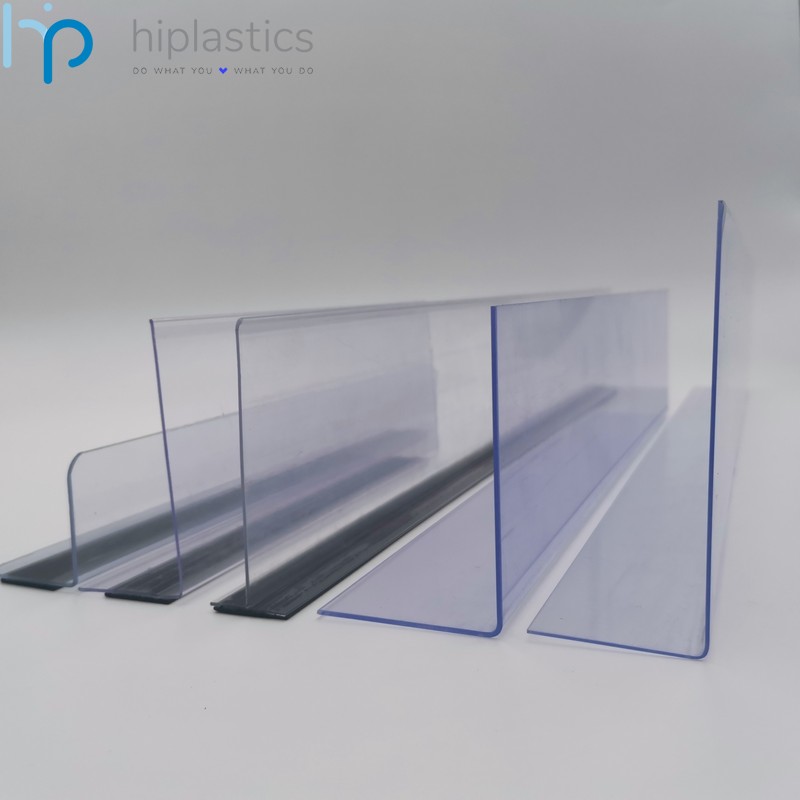 Hiplastics HYR10007 PET PVC Hot Bending Clear L Divider for Shelves