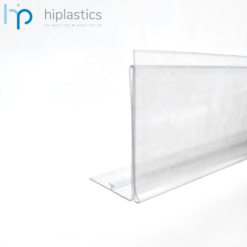 Hiplastics LOHBS-straight Clear PVC Pricing Label Holder for Supermarket